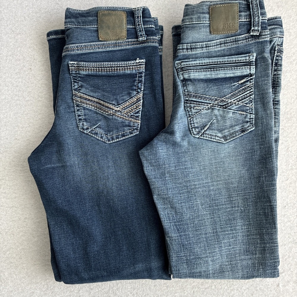BKE Jeans Womens Juniors 14R Conner Bootcut Denim Lot of Two Bundle 26x28